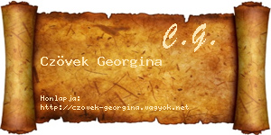 Czövek Georgina névjegykártya