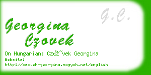 georgina czovek business card